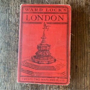 Vintage WARD LOCK'S LONDON Red Guide Maps & Plans